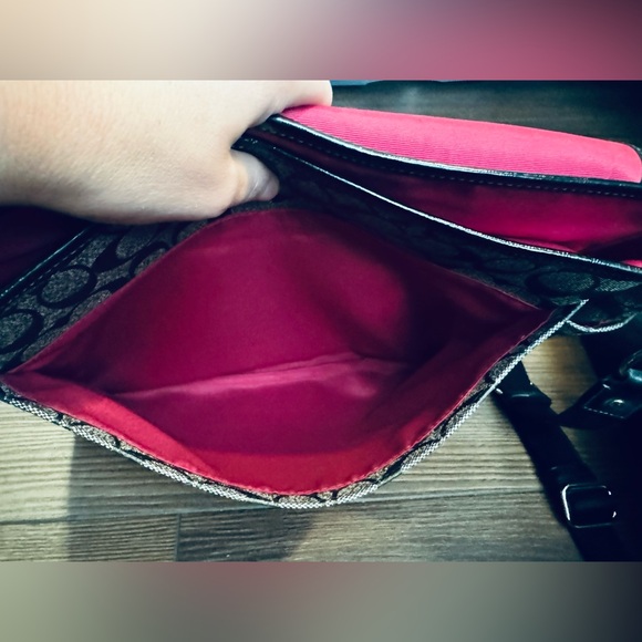 Coach Messenger Laptop Bag in Black & Grey C pattern - Picture 4 of 4